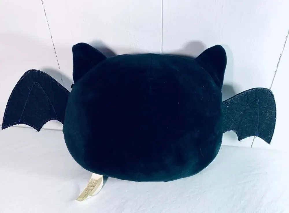 Black Halloween adorable Vampire Bat plush purple sparkly ears